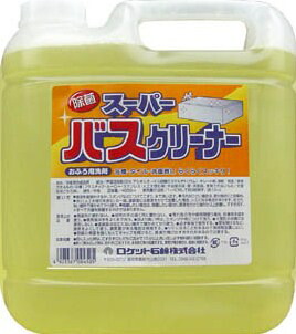 【送料込・まとめ買い×6点セット】ロケット石鹸　スーパー バスクリーナー 4L　お風呂用洗剤・業務用サイズ ( 4903367004505 )