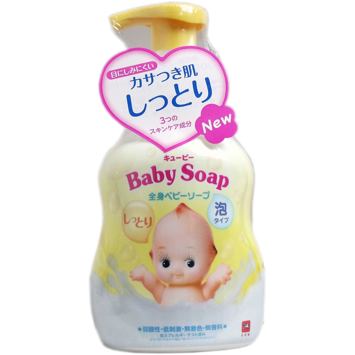 牛乳石鹸共進社 キューピー しっとり全身ベビーソープ 泡タイプ 400ml 本体　低刺激・弱酸性・無着色・無香料 ( ベビー用品 ) ( 4901525004244 ) ※パッケージ変更の場合あり