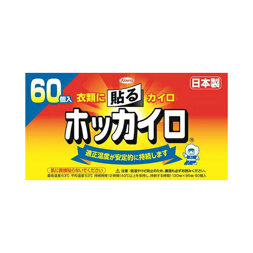 【送料無料・まとめ買い×3】興和　ホッカイロ　貼る　レギュラー　６０コ入り×３点セット ( 4987067827107 )