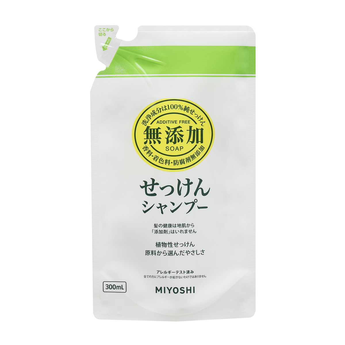 楽天市場】ミヨシ石鹸 無添加 せっけん シャンプー つめかえ用 300ml