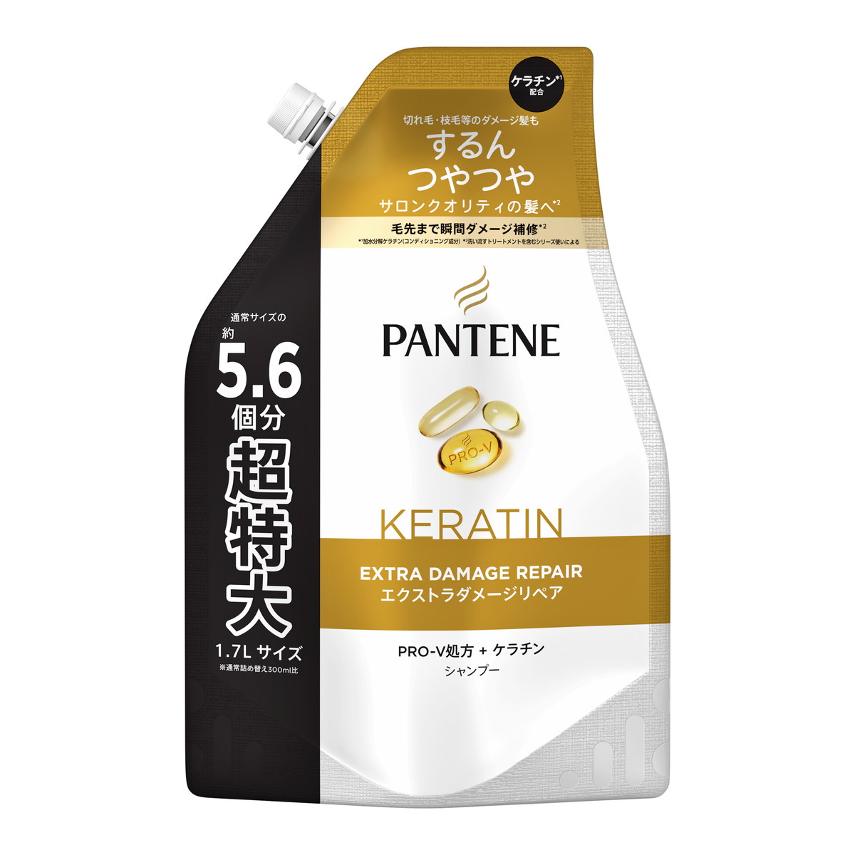 【送料込・まとめ買い&times;6個セット】P&G パンテーン PANTENE エクストラダメージリペア シャンプー つめかえ 超特大 1.7L｜姫路流通センター
