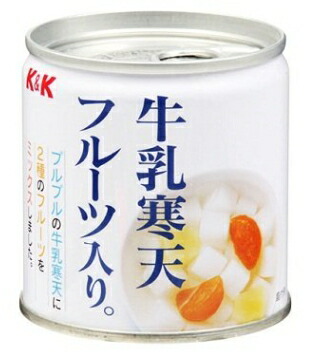 【送料込】Ｋ＆Ｋ　牛乳寒天フルーツ入り×24個セット ( 4901592891082 )