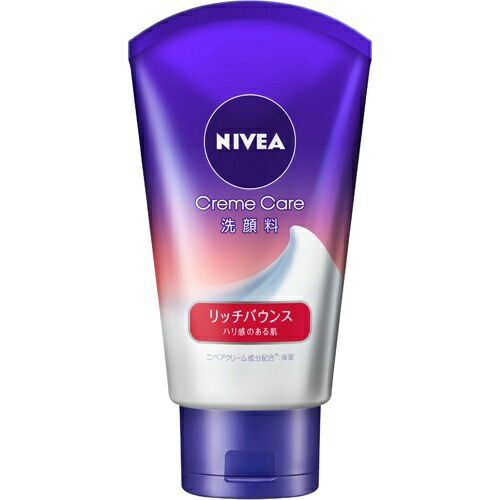 楽天市場 送料無料 まとめ買い 10個セット 花王 ニベア クリームケア 洗顔料 リッチバウンス プレミアムフルーティローズの香り 130g 姫路流通センター