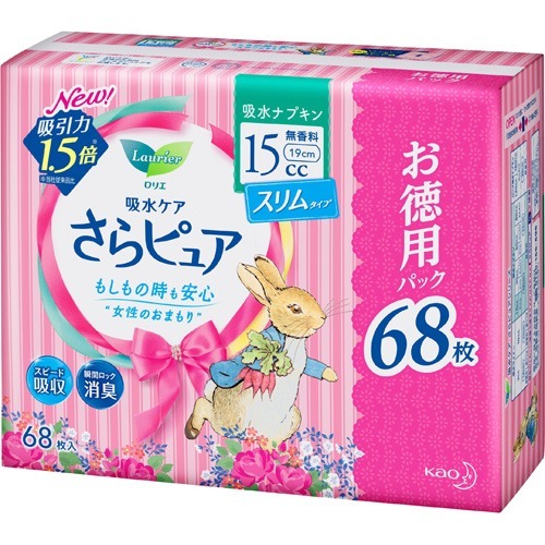 花王 ロリエ さらピュア スリムタイプ 15cc 68枚入