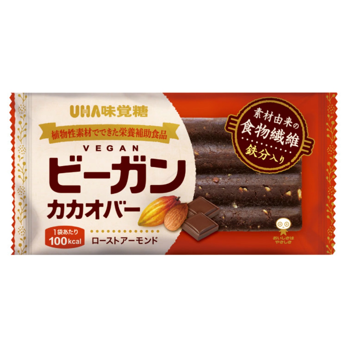 楽天市場】UHA味覚糖 ビーガンカカオバー ローストアーモンド 1