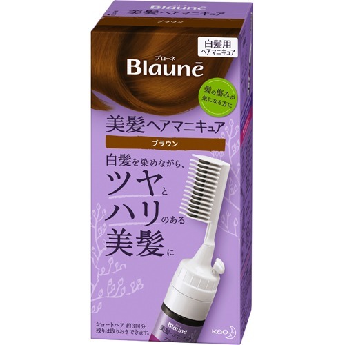 送料込 まとめ買い 4個セット 花王 ブローネ ヘアマニキュア 白髪用 ブラウン クシ付 72g Alltherightmovies Com