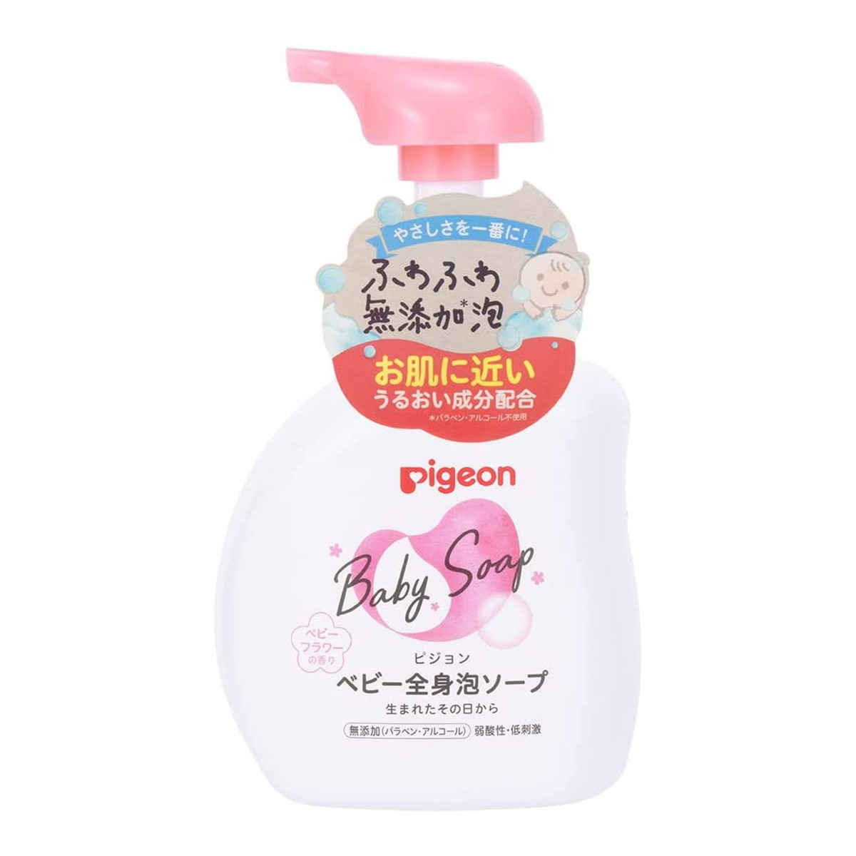 【送料込・まとめ買い×5個セット】ピジョン ベビー全身泡ソープ ベビーフラワーの香り 500ml