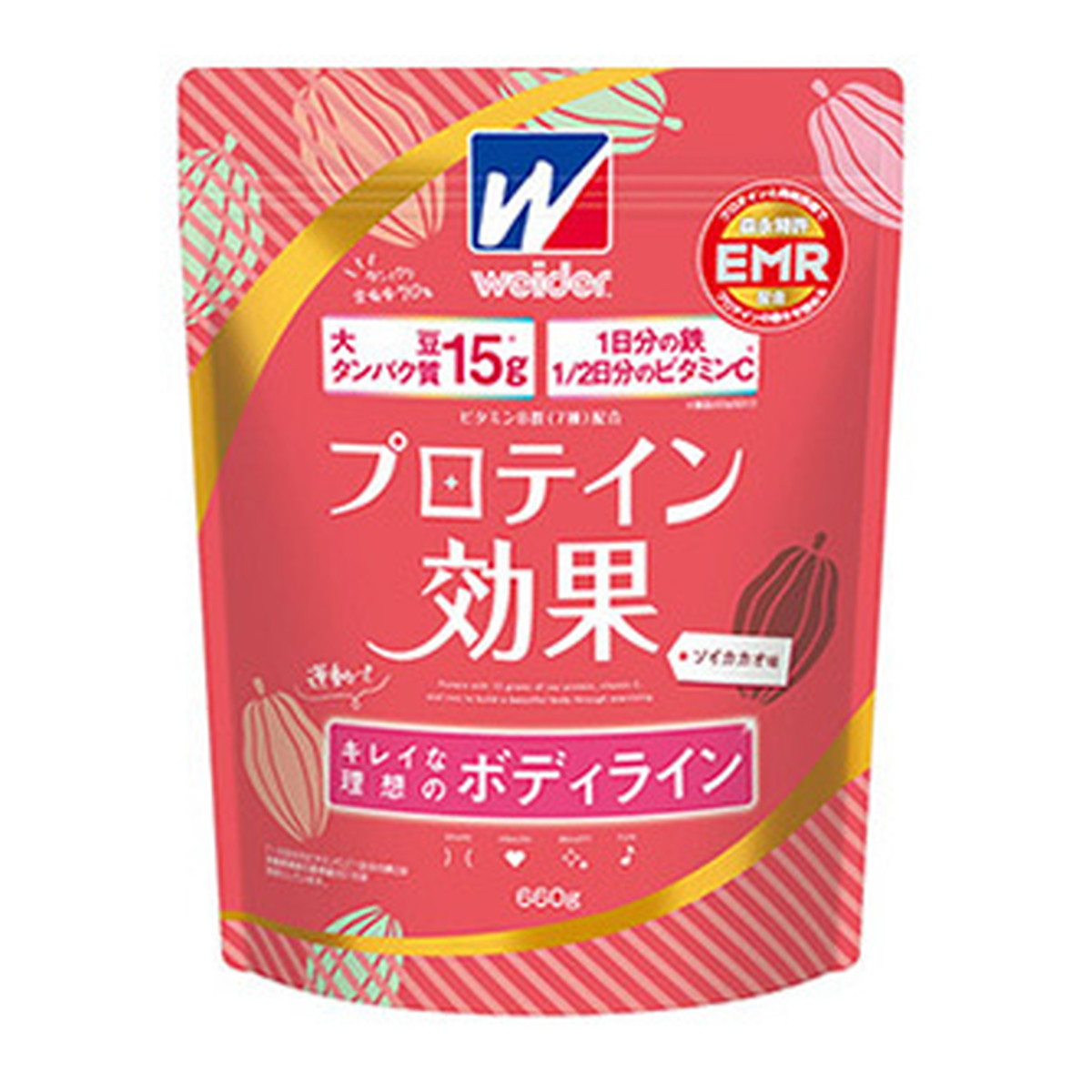 【送料込・まとめ買い×3個セット】森永製菓 ウイダー Weider プロテイン効果 ソイカカオ味 660g|姫路流通センター
