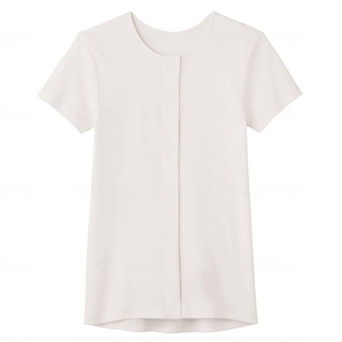 【送料込・まとめ買い×5個セット】グンゼ 婦人用 3分袖 ワンタッチインナー ホワイト L 介護用肌着