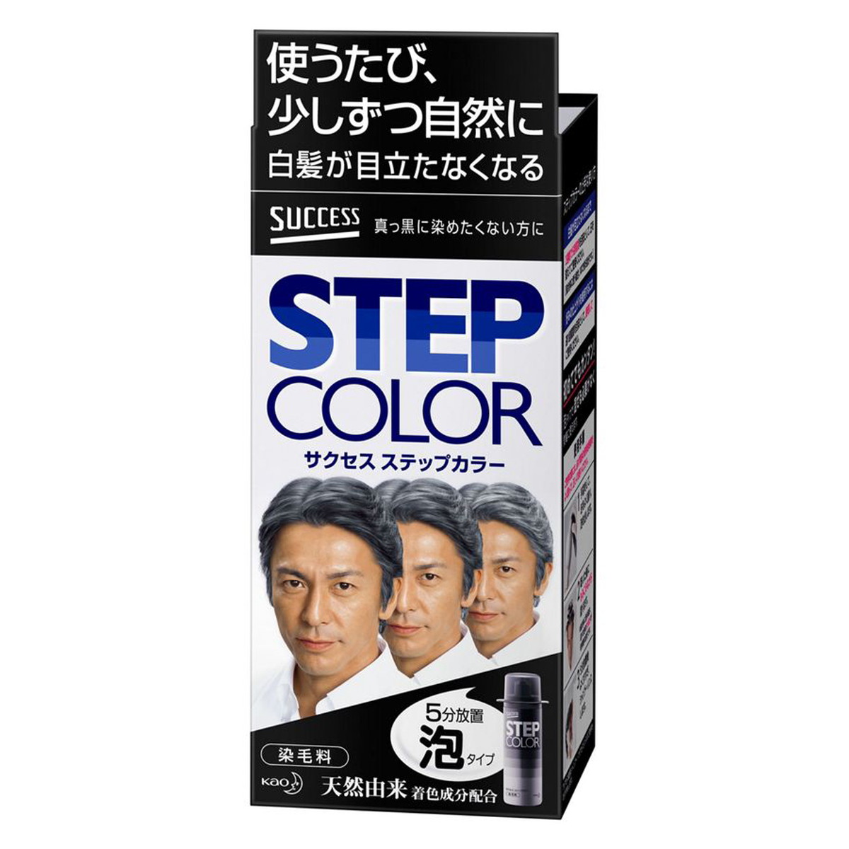 【送料込・まとめ買い×3個セット】花王 サクセス SUCCESS ステップカラー 110g 白髪染め