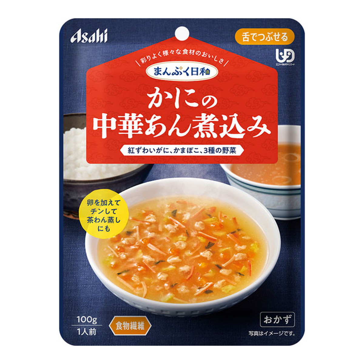 【送料込・まとめ買い×24個セット】アサヒグループ食品 まんぷく日和 かにの中華あん煮込み 100g 4,623円