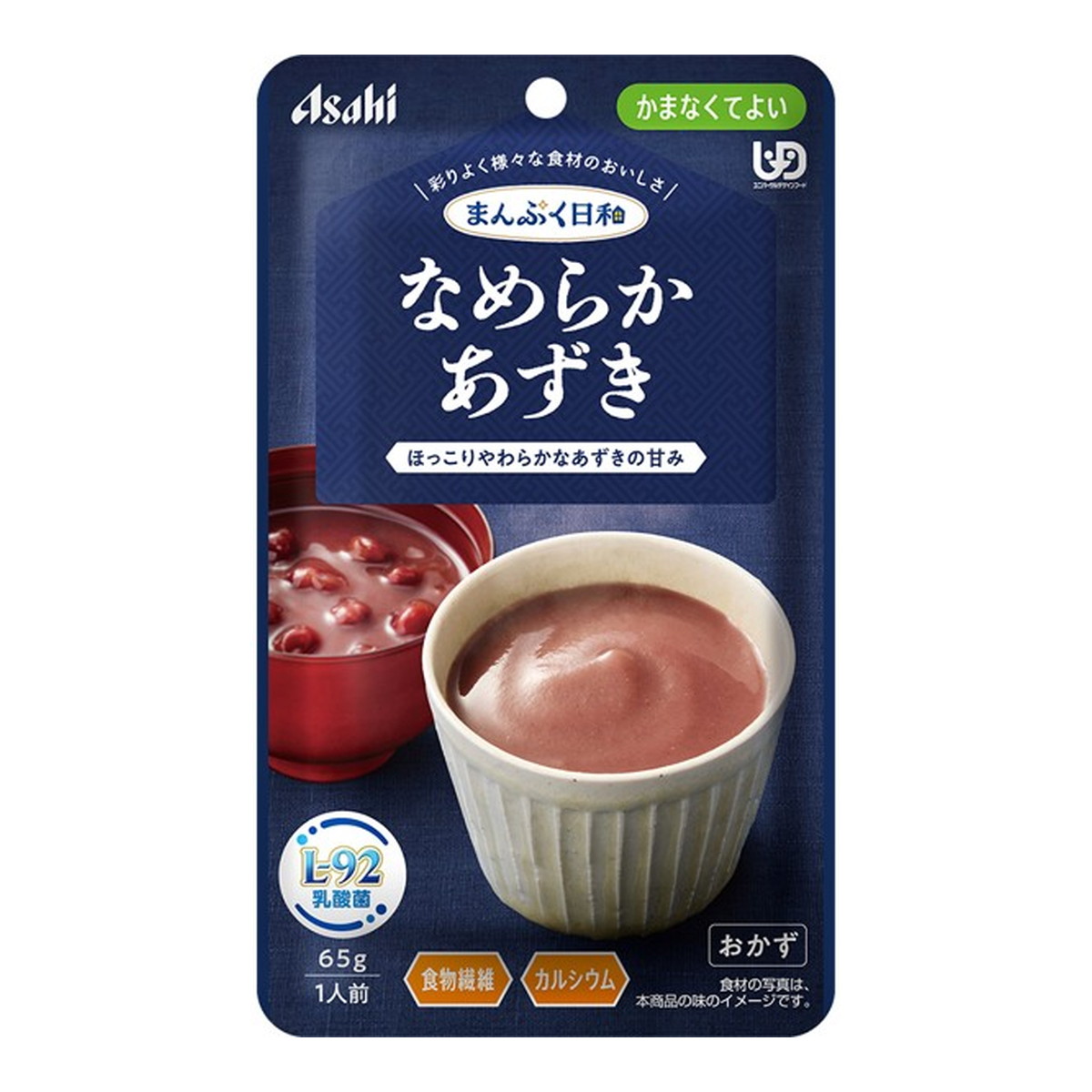 【送料込・まとめ買い×24個セット】アサヒグループ食品 まんぷく日和 なめらか あずき 65g 介護食