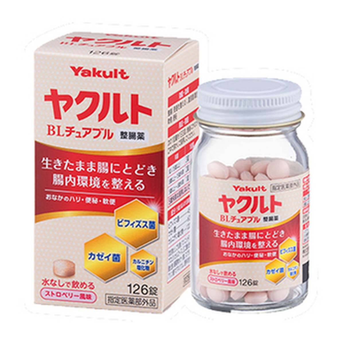 【送料込・まとめ買い×5個セット】ヤクルト BLチュアブル 整腸薬 126錠 ストロベリー風味 医薬部外品