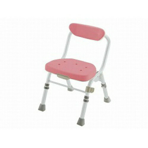 【送料込】リッチェル 折りたたみシャワーチェアＭ型背付Ｈピンク