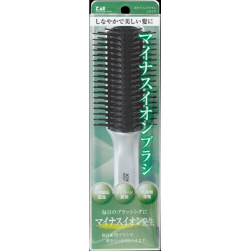 【送料込・まとめ買い×6点セット】貝印 イオンエステ スタイリングブラシ L KQ3070 (4901601283099)