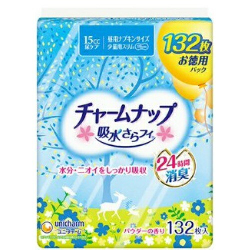 ユニチャーム チャームナップ 吸水さらフィ 15cc 少量用 昼用ナプキンサイズ 19cm (軽い尿モレの方) 132枚入 ×6個セット (4903111978915)