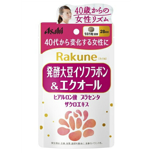 アサヒ Rakune (らくね) 発酵大豆イソフラボンエクオール 28日分 28粒