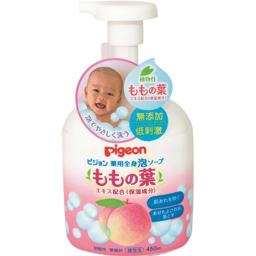 【送料込・まとめ買い×7個セット】ピジョン 薬用全身泡ソープ ももの葉 本体 450ml 医薬部外品(4902508084116)