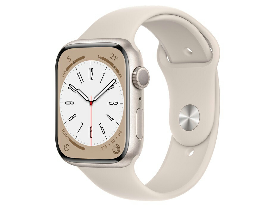Apple Watch Series 8 GPSひな形 MNP23J/A [スターライトスポーツバンド] 45粍 Apple スマートウォッチ【貨物輸送無料】【新品】【取りひろげる引きうける客体外】