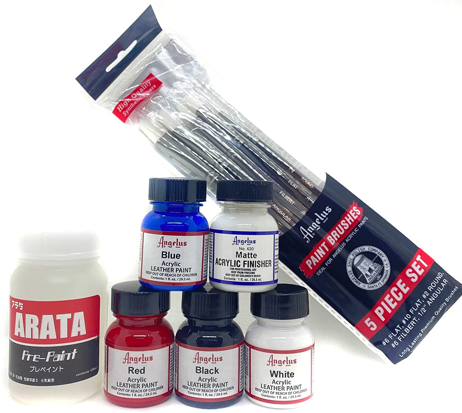 【楽天市場】アンジェラススターターキット アンジェラスペイント1oz 4色 ARATAプレペイント フィニッシャーマット ノーマルブラシセット