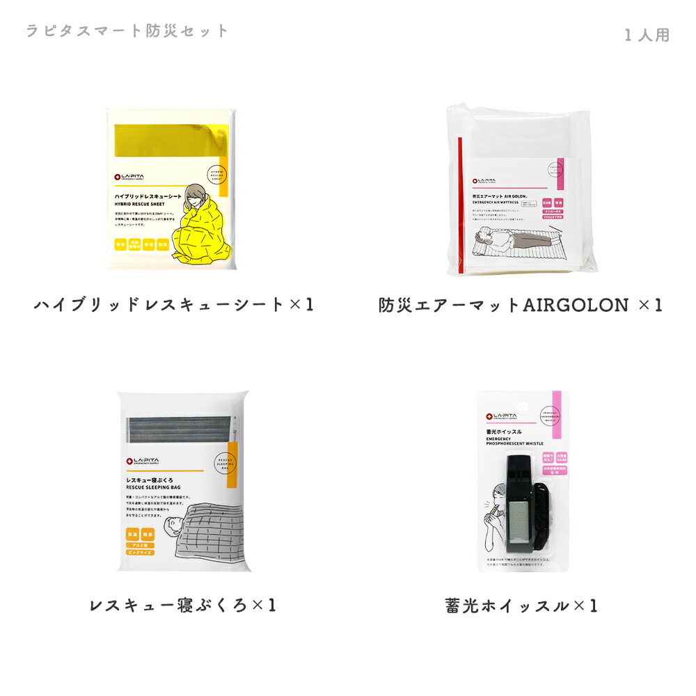 おすすめ ラピタスマート防災セット テおすすめ 1 3営業日で発送予定 中身 女性用 一人用 家族 地震 震災 災害 防災用品 保存食 長期保存水 地震対策セット 防災バッグ 防災グッズ 防災士 専用メーカー開発の防災セット防災リュック 1人用 防災セット 非常用持ち