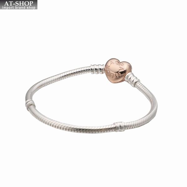 楽天市場】パンドラ ブレスレット PANDORA Moments Heart & Snake Chain Bracelet 14kローズゴールド  スターリングシルバー925 レディースアクセサリー 17(約15cm) : AT-SHOP