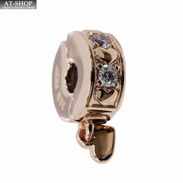 PANDORA パンドラ チャーム Clear Pave Clip 14kローズゴールド
