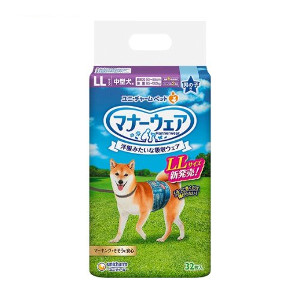 【全品エントリーでポイント10倍 4月17日9時59分まで】8個セット ユニチャーム マナーウェア 男の子用 LLサイズ(32枚入)※メーカー都合によりパッケージ、デザインが変更となる場合がございます【今ならシルコットウェットプレゼント】
