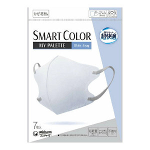 【エントリーでポイント10倍　8月1日9:59まで】８０個セット ユニ・チャーム 超快適スマートカラー MyPalette White&times;Gray ホワイト・グレー ふつう 7枚 4903111564576【今ならシルコットウェットプレゼント】｜アット通販