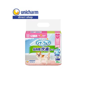 【エントリーでポイント10倍　8月1日9:59まで】12個セット ユニチャーム マナーウェア 4520699699782長時間快適オムツ女の子用SSS38枚｜アット通販