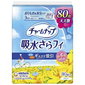 １２個セット ユニ・チャーム チャームナップ吸水さらフィパンティライナー８０枚 ※メーカー都合によりパッケージ、デザインが変更となる場合がございます【今ならシルコットウェットプレゼント】