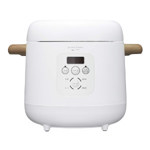 【全品エントリーでポイント10倍 4月17日9時59分まで】小型炊飯器 ホワイト GH-RCKA-WH