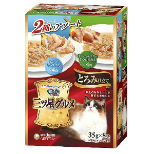 【エントリーで尖んがり10倍 6月30日23:59まで】ユニ・チャーム 銀の御匙三ツ星食い道楽 とろみ仕立てもの まぐろにしらす添え＆まぐろかつおにかつお節 35g×8袋入 20個仕掛ける