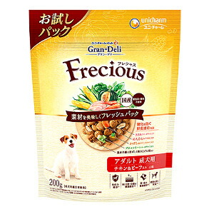 18個セット ユニ・チャーム グラン・デリ フレシャス アダルト成犬用 チキン&ビーフ入り 200g 4520699615157 ※メーカー都合によりパッケージ、デザインが変更となる場合がございます