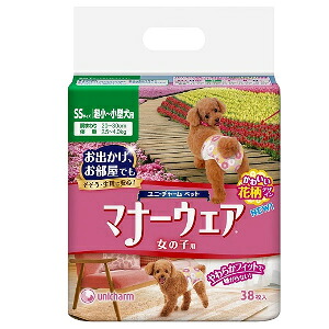 在庫処分 マナーパンツ ムーニーちゃんオリジナルエコバックプレゼント ユニ チャームペット マナーウェア 女の子用 38枚 マナーウェア ８個セット メーカー都合によりパッケージ デザインが変更となる場合がございます 超小 小型犬用 Ssサイズ Avadf Com Br