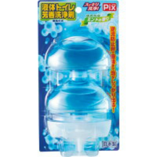 【送料込・まとめ買い&times;48個セット】 ライオンケミカル ピクス 液体トイレ 芳香洗浄剤 本体1個 付替1個 ミントの香り｜日用品＆生活雑貨の店「カットコ」
