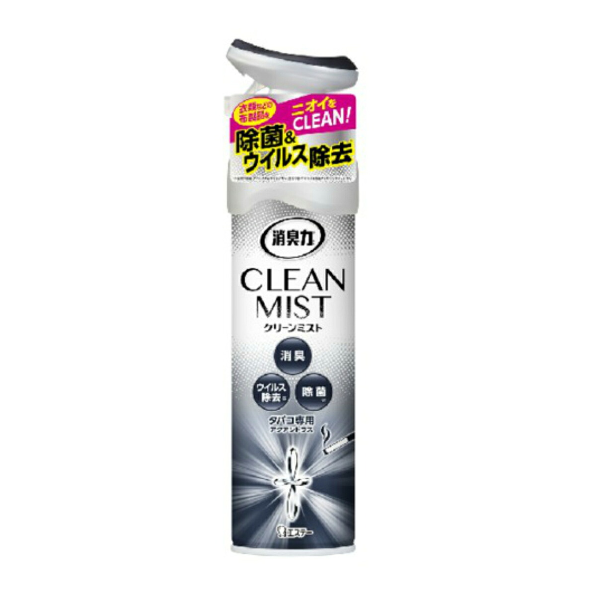 【送料込・まとめ買い×24個セット】エステー消臭力 CLEAN MIST クリーンミスト タバコ用 アクアシトラス 280ml