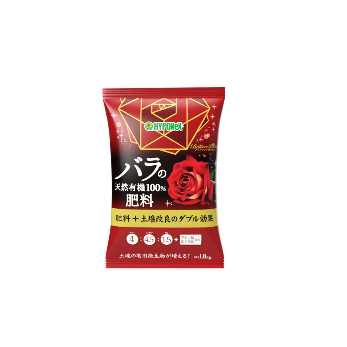 【送料込・まとめ買い×10個セット】ハイポネックス ブリリアントガーデン バラの天然有機100% 肥料 1800g|日用品&生活雑貨の店「カットコ」