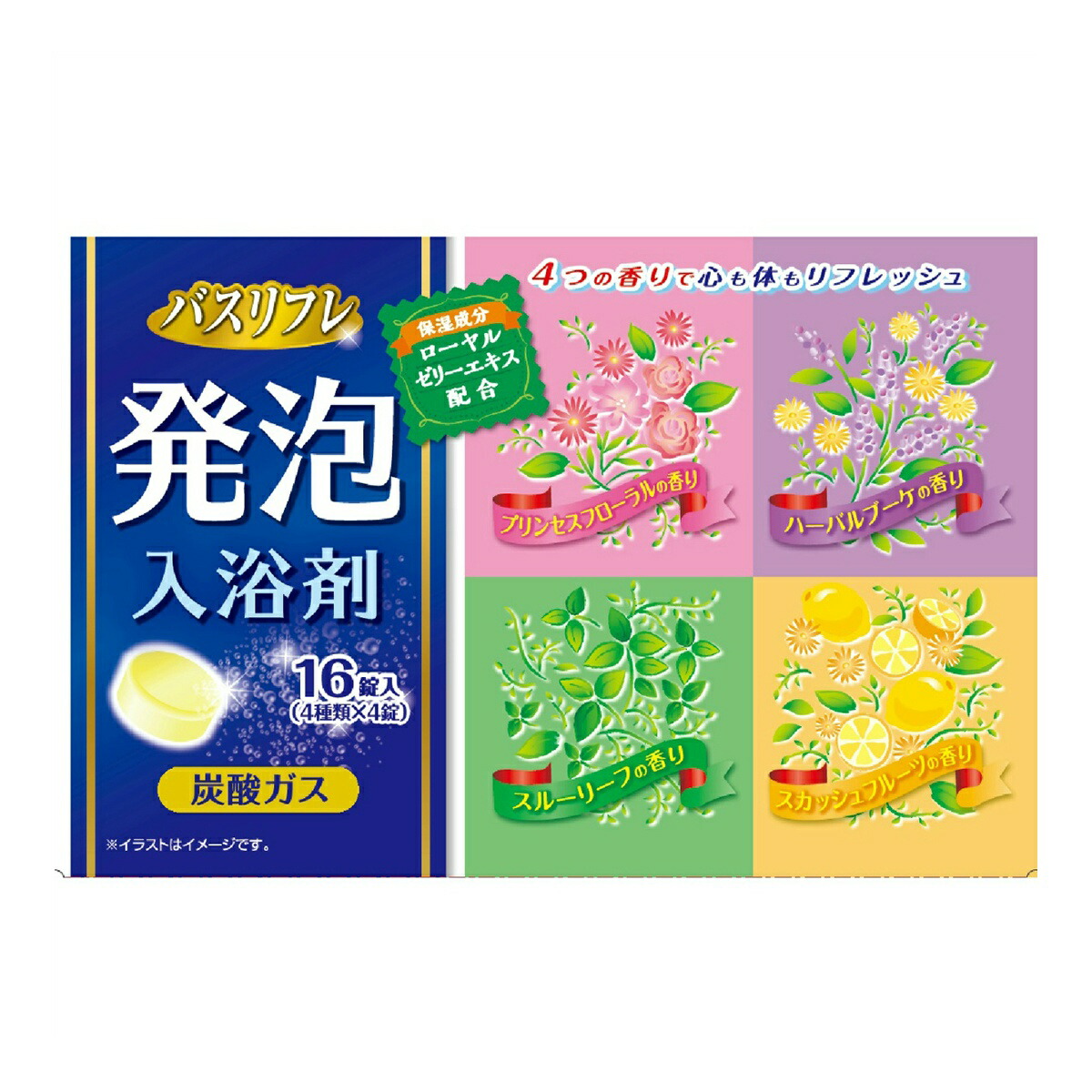 【送料込・まとめ買い×24個セット】ライオンケミカル バスリフレ 浴用 発泡 入浴剤 16錠入 9,000円