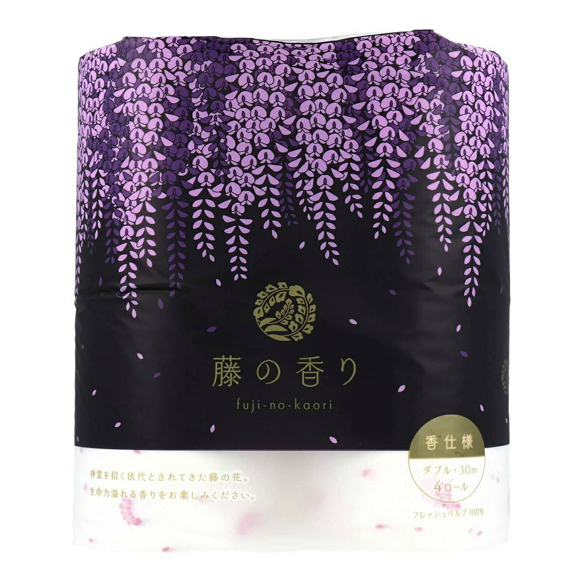 【送料込・まとめ買い×24個セット】王子ネピア 四国特紙 藤の香り ダブル 4R