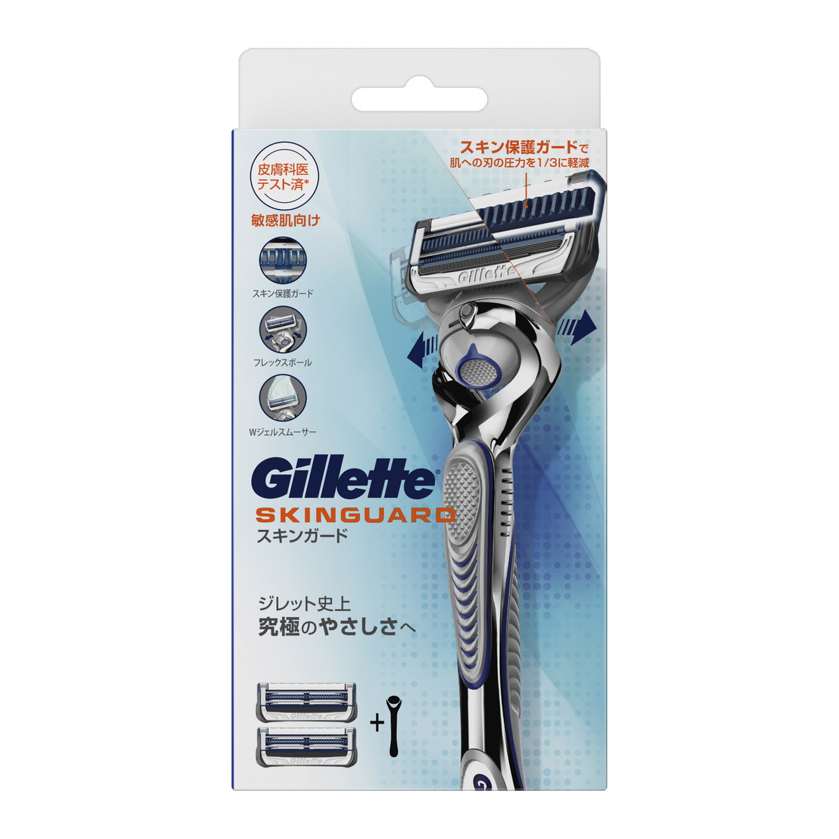 【送料込・まとめ買い×72個セット】P&G ジレット スキンガード フレックスボール マニュアル ホルダー + 替刃2個入