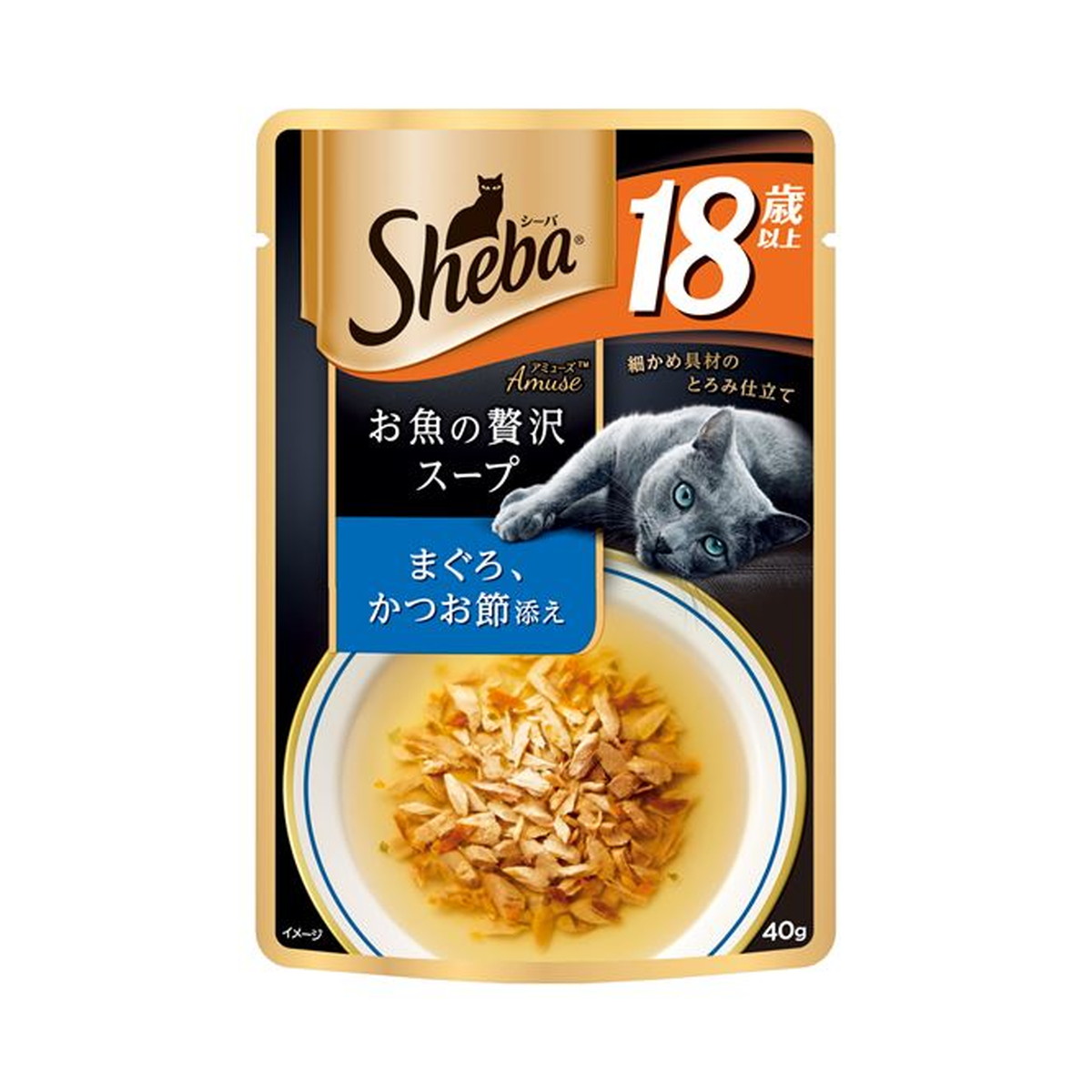 【送料込・まとめ買い&times;96個セット】マースジャパン シーバ アミューズ 18歳以上 お魚の贅沢スープ まぐろ、かつお節添え 40g｜日用品＆生活雑貨の店「カットコ」