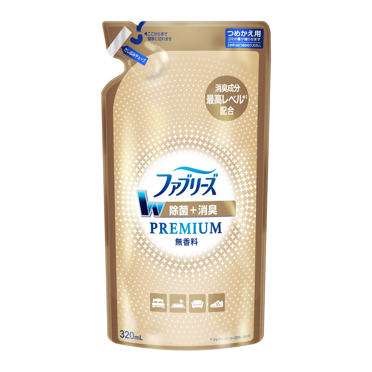 PG ファブリーズ W除菌 消臭 プレミアム 無香料 つめかえ用 320ml お金を節約