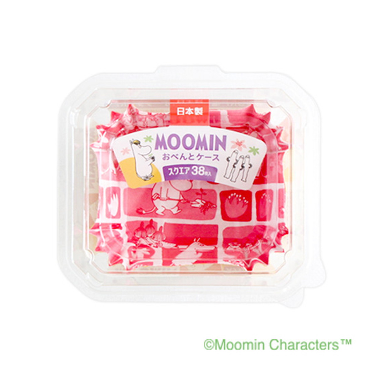 【送料込・まとめ買い×150個セット】東洋アルミエコープロダクツ MOOMIN おべんとケース スクエア 3色アソート 38枚入