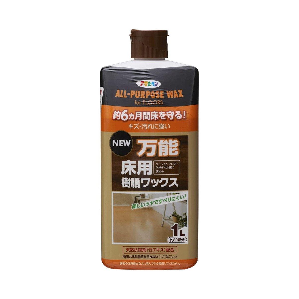 【送料込・まとめ買い×12個セット】アサヒペン NEW万能床用樹脂ワックス 1L