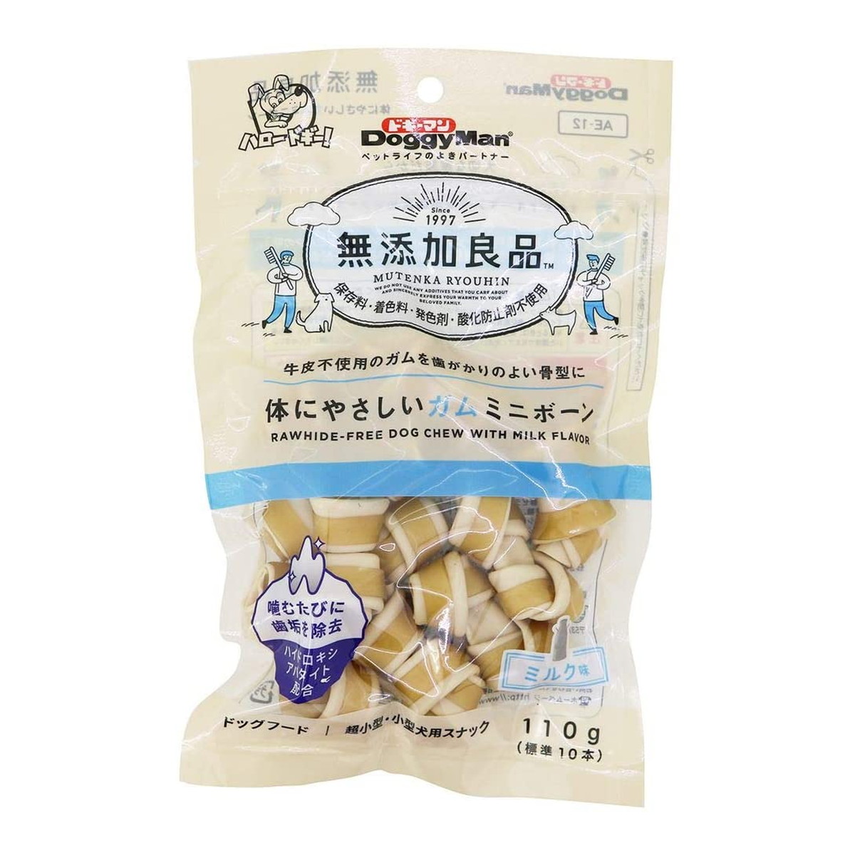 ドギーマン 無添加良品 体にやさしいガム ミニボーン 110g