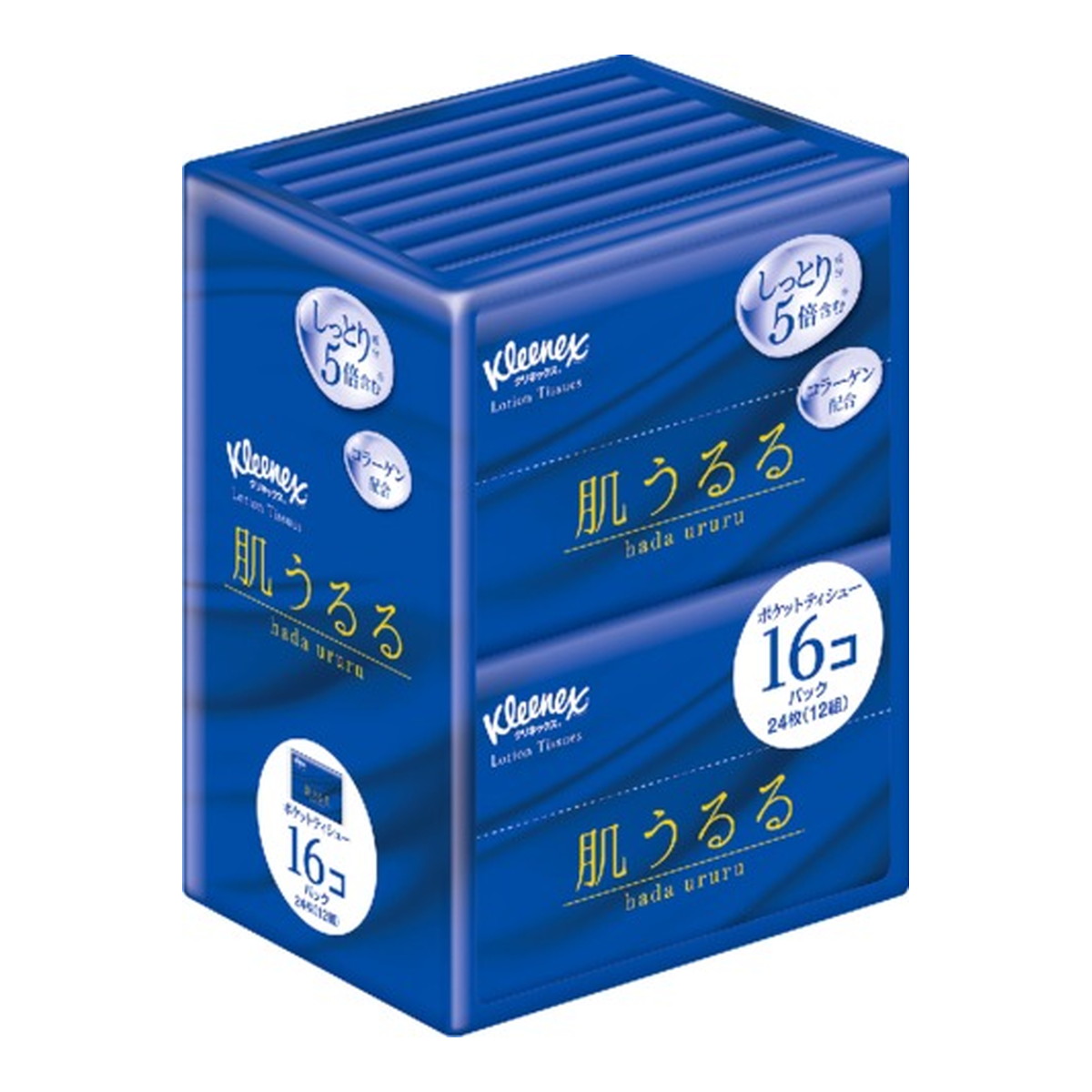 【送料込・まとめ買い&times;24個セット】日本製紙クレシア クリネックス ティシュー ローション 肌うるる ポケットティッシュ 16コパック｜日用品＆生活雑貨の店「カットコ」
