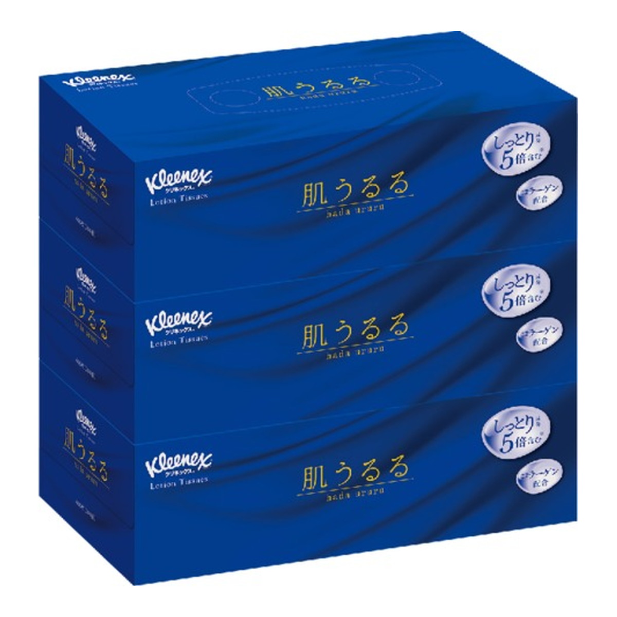 【送料込・まとめ買い×10個セット】日本製紙クレシア クリネックス ティシュー ローション 肌うるる 3箱パック
