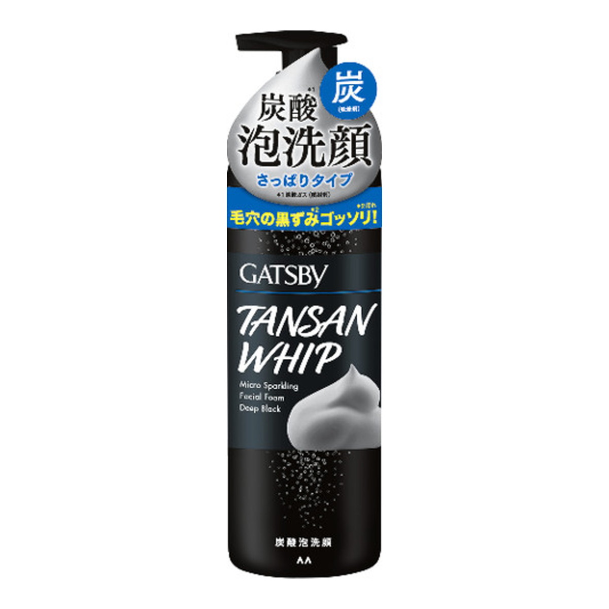 【送料込・まとめ買い×36個セット】マンダム GATSBY ギャツビー マイクロスパークリング 泡洗顔 ディープブラック 200g 洗顔料