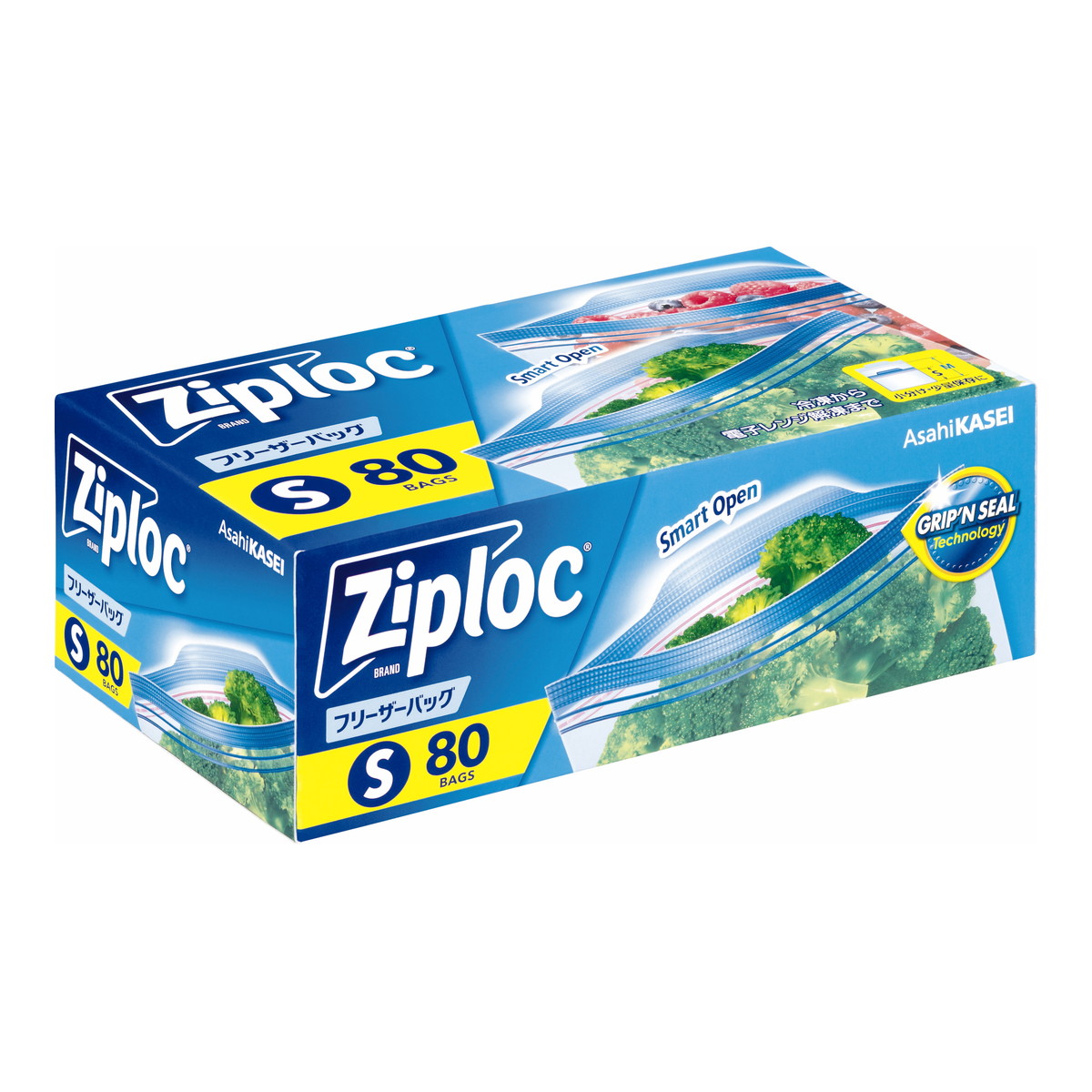 【送料込・まとめ買い&times;12個セット】旭化成 Ziploc ジップロック フリーザーバッグ S 80枚入｜日用品＆生活雑貨の店「カットコ」